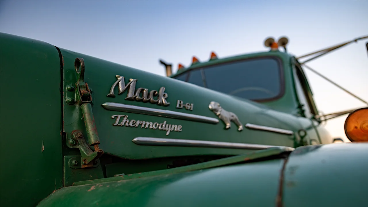 Vintage green Mack B-61 featured in Forward with Kriete